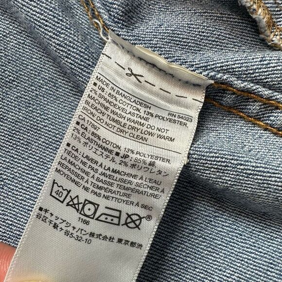 Banana Republic Womens XS Denim Shacket Jacket Button Front Classic Casual - Picture 10 of 11